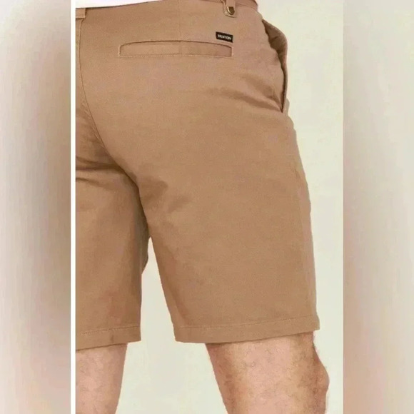 Brixton Carter Slack Shorts Tan 30 - Picture 3 of 12